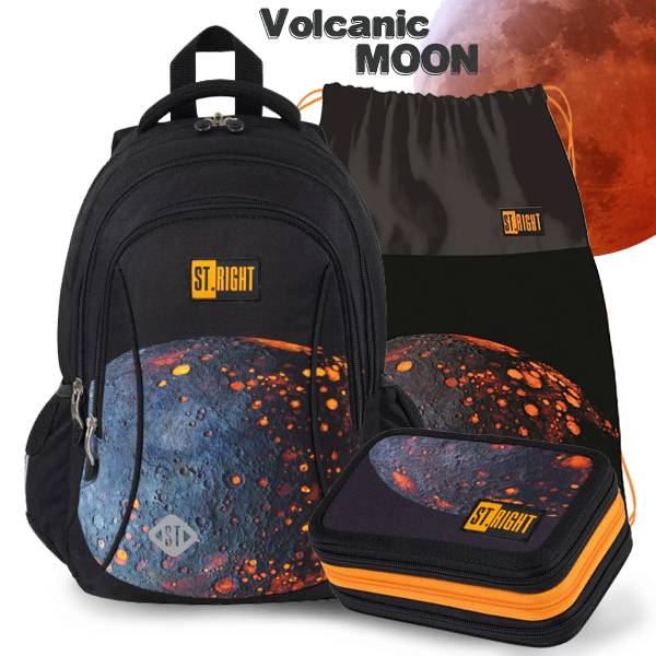 St. Right iskolatáska, hátizsák 39 cm SZETT – Volcanic Moon