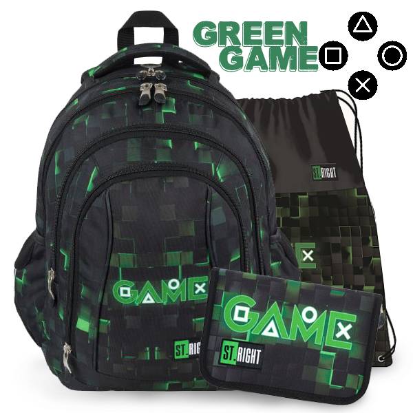 St. Right iskolatáska, hátizsák SZETT – Green Game