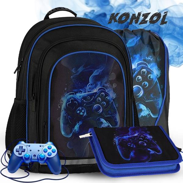 Starpak gamer iskolatáska, hátizsák SZETT – Konzol