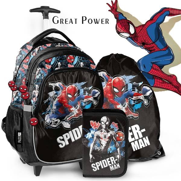 Paso Pókember gurulós iskolatáska SZETT  – Great Power