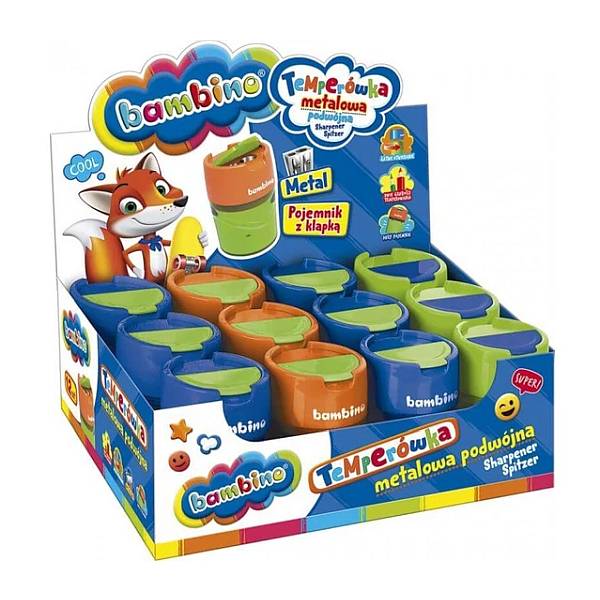 Bambino műanyag tartályos hegyező – többféle