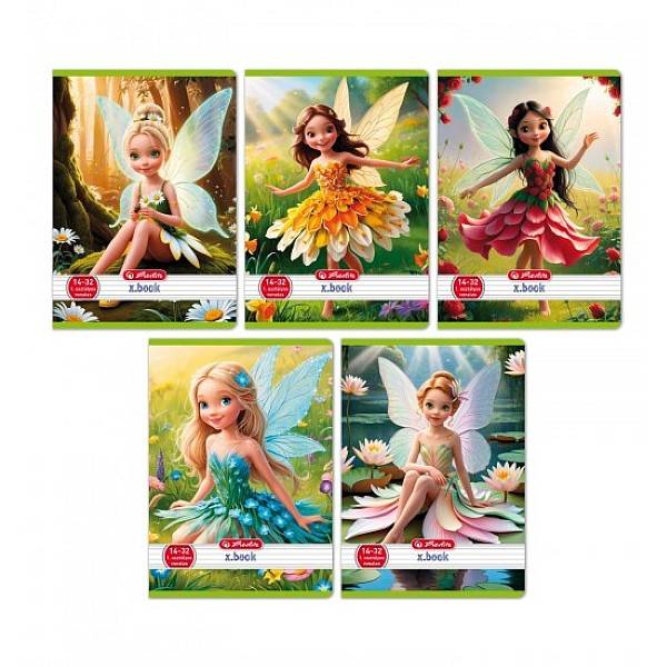 Herlitz A5-ös vonalas füzet 1. osztályos – Flower Fairy