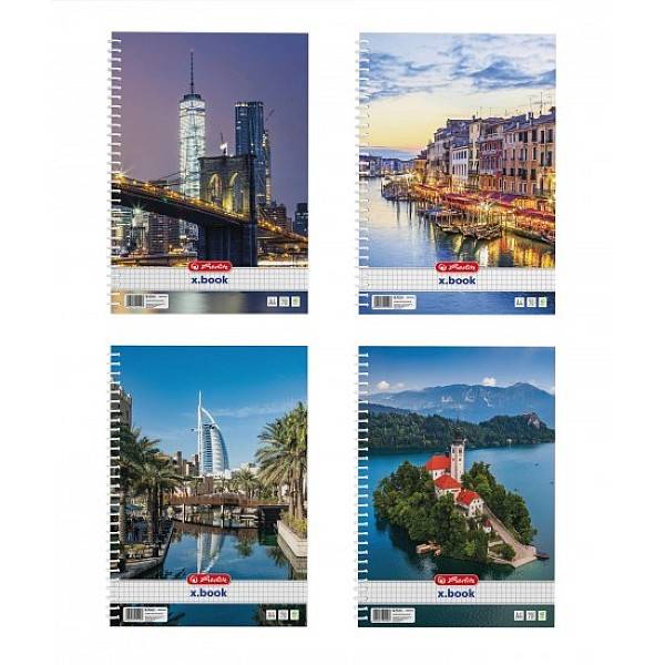 Herlitz kockás spirálfüzet A4 – City
