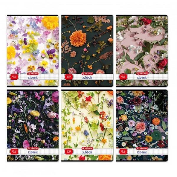 Herlitz A4-es kockás füzet 32 lapos Flowers – többféle