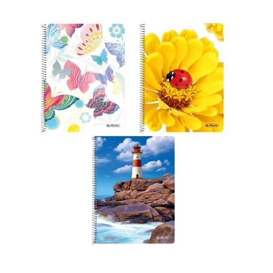 Herlitz kockás spirálfüzet A5, 160 lapos – többféle