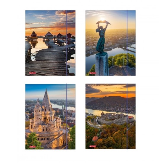 Herlitz gumis mappa A5 City – többféle