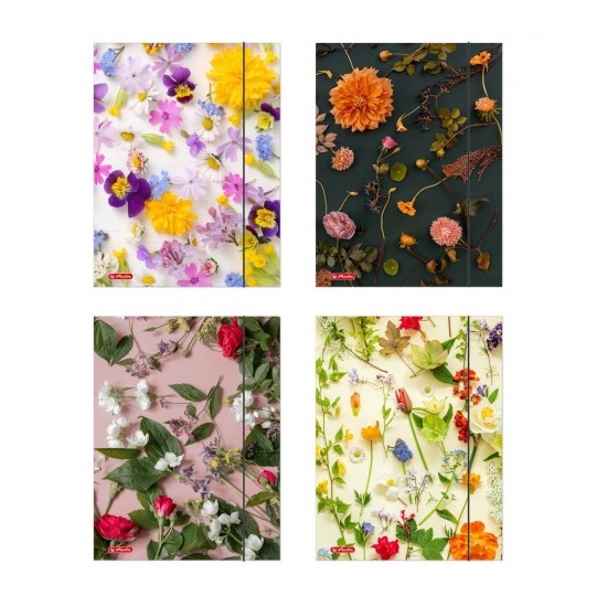 Herlitz virágos gumis mappa A5 – többféle