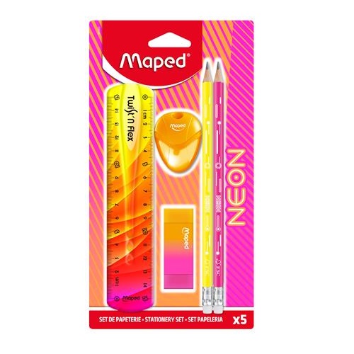 MAPED írószer készlet 5 db-os – Neon