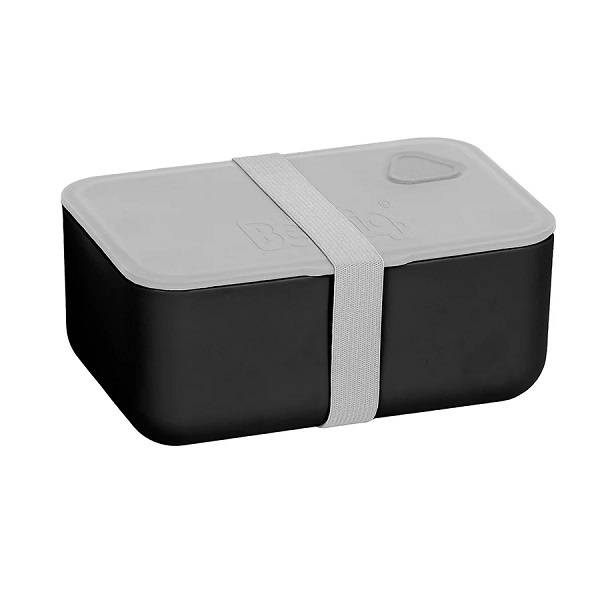 Paso uzsonnás doboz gumipánttal fekete-szürke