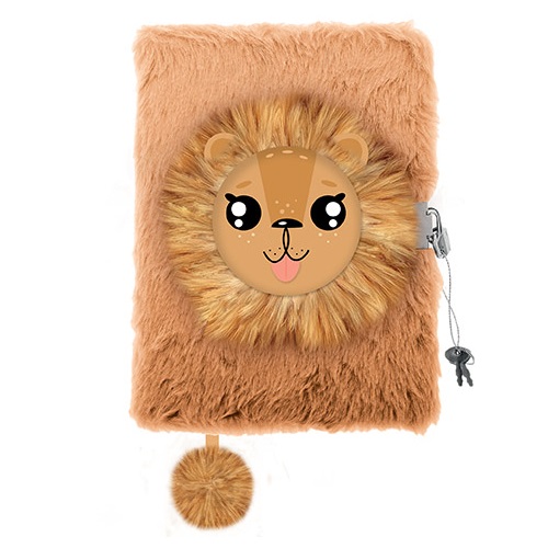 Plüss napló 3D mintával A5 – Oroszlán