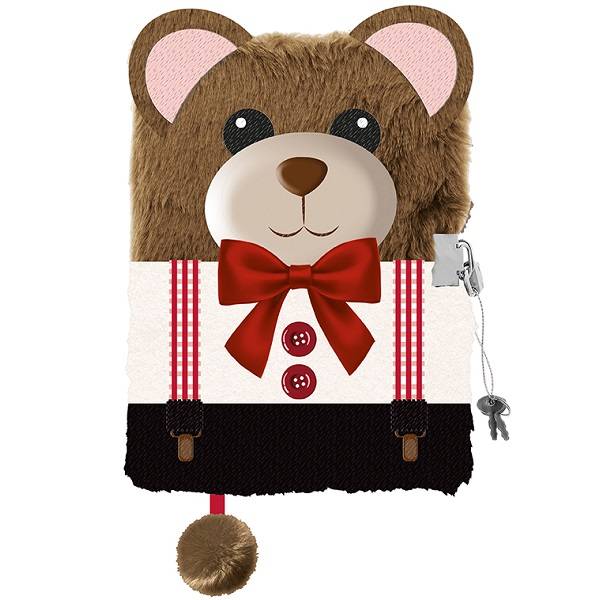 Plüss napló 3D mintával A5 – Teddy maci