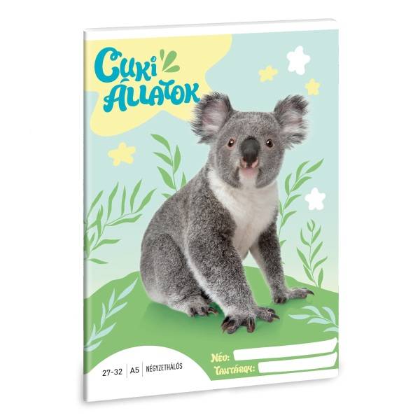 Ars Una A5-ös kockás füzet – Cuki állatok – Koala