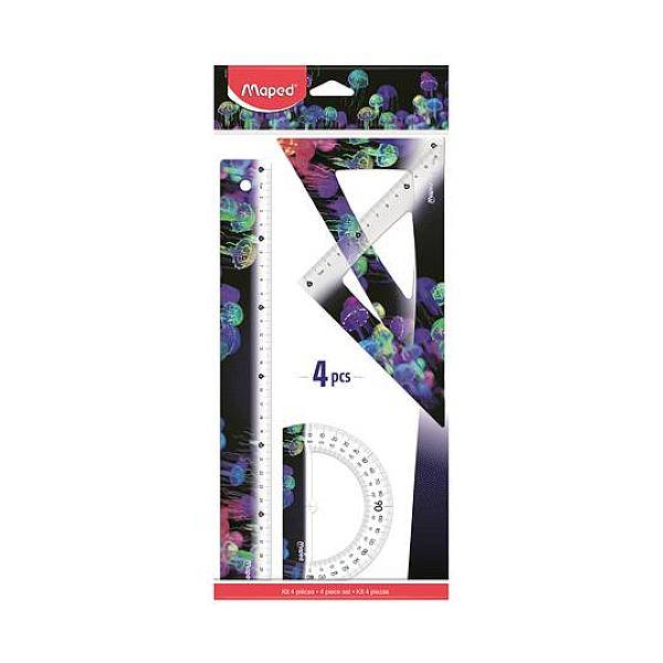 Maped 30 cm-es vonalzó szett 4 db-os – Deepsea Paradise