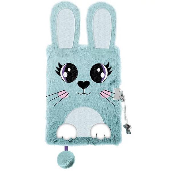 My Little Friend 3D plüss napló lakattal – kék nyuszis