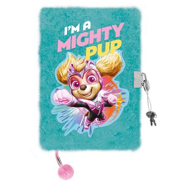 Mancs őrjárat plüss napló lakattal – világoskék