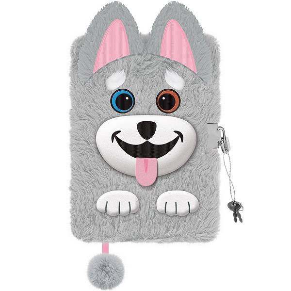 Plüss napló 3D mintával A5 – Huski kutya