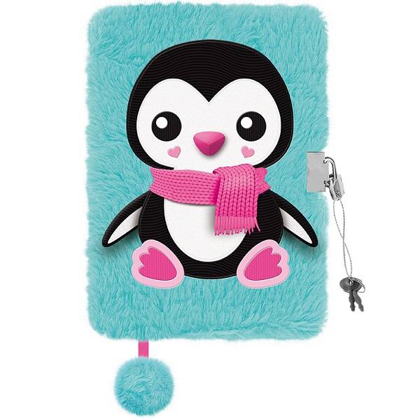 Plüss napló 3D mintával A5 – Pingvin