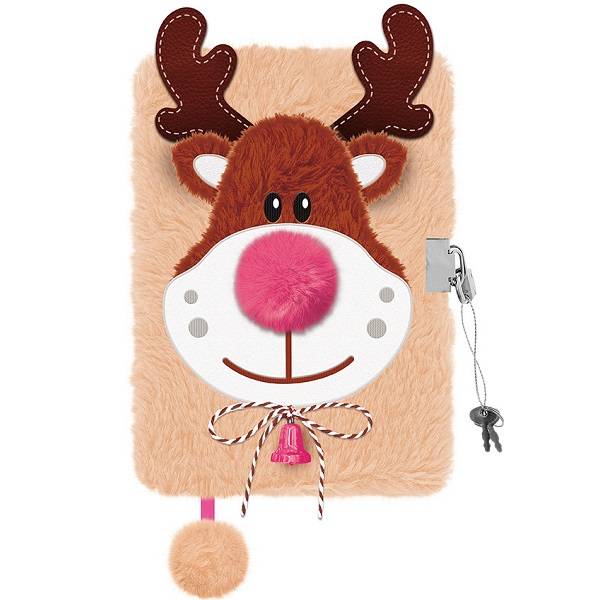 Plüss napló 3D mintával A5 – Rudolf