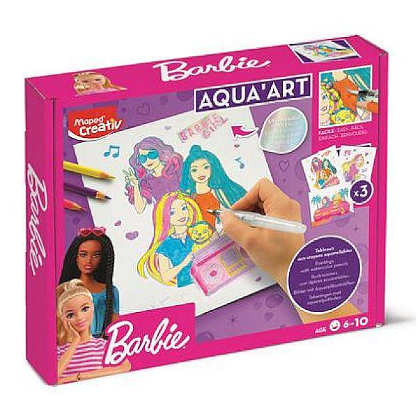 MAPED CREATIV Barbie színező készlet akvarell ceruzával