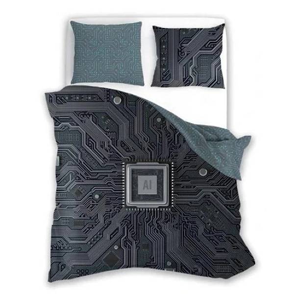 AI mesterséges intelligencia ágyneműhuzat szett - sötétben világító