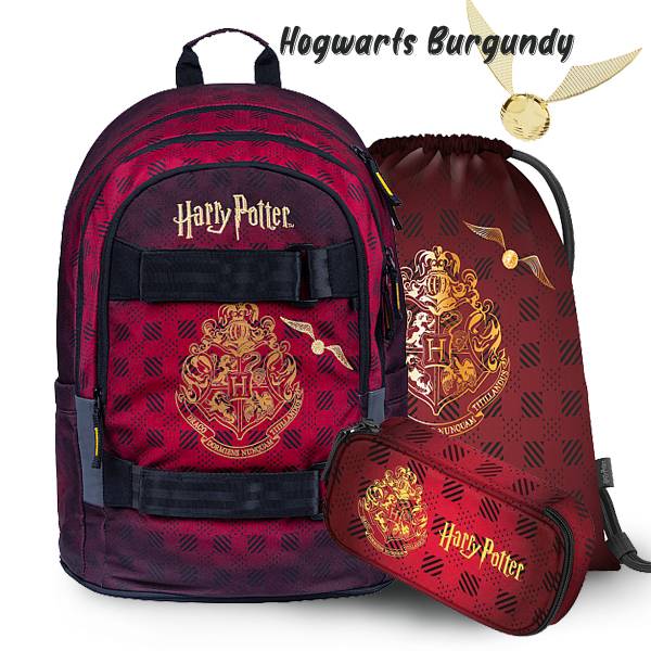BAAGL Harry Potter iskolatáska, hátizsák SZETT – Hogwarts Burgundy