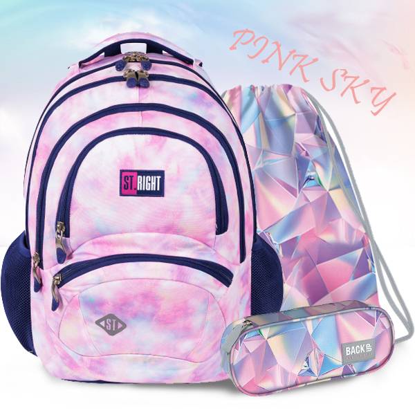 St. Right anatómiai iskolatáska, hátizsák SZETT - Pink Sky