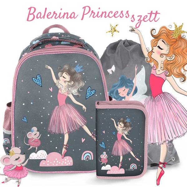 Paso Balerinás ergonomikus iskolatáska SZETT – Princess