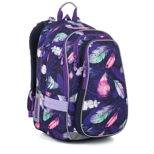 TOPGAL ergonomikus iskolatáska hátizsák Lynn – Purple Feather
